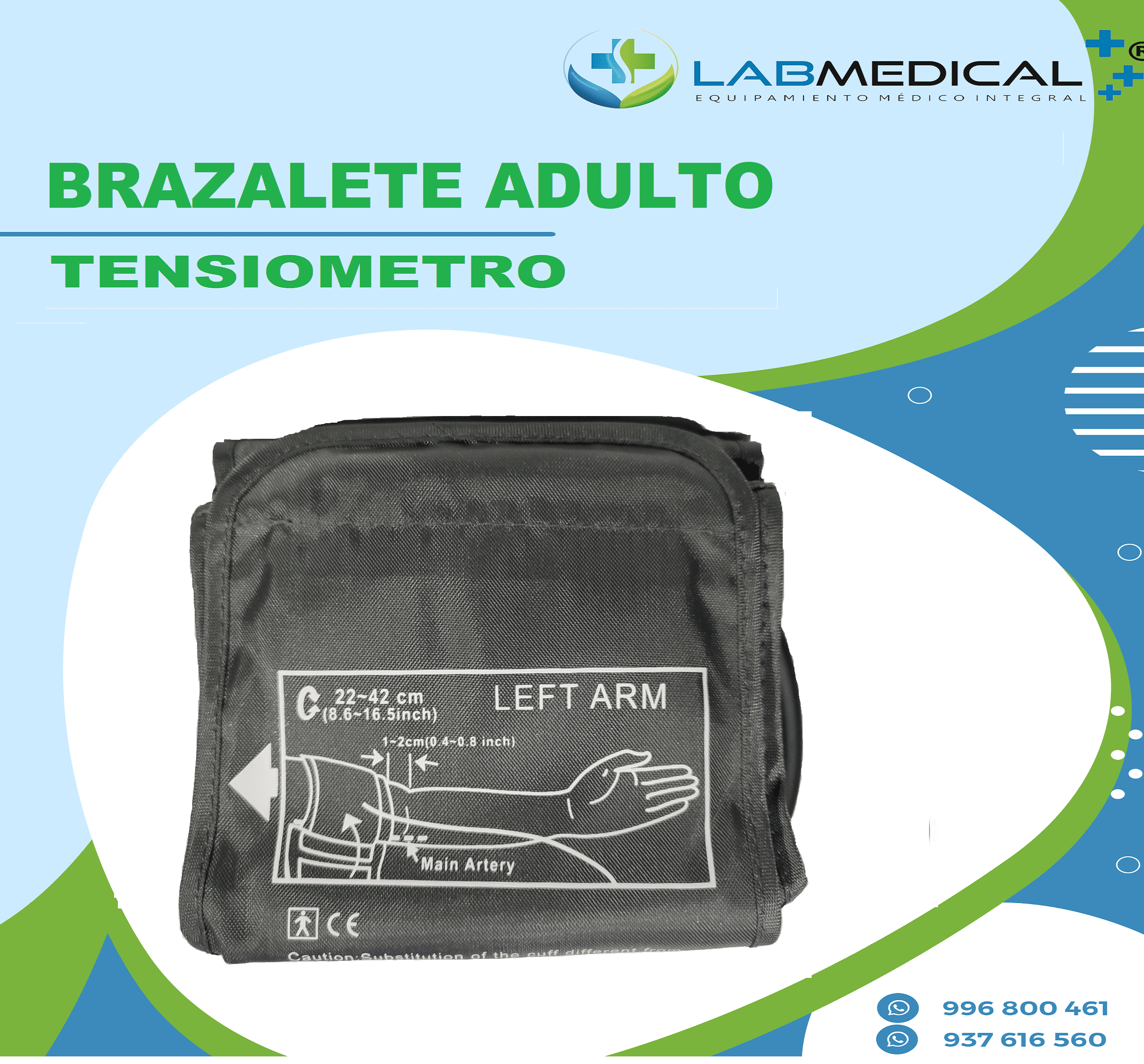 BRAZALETE PARA TENSIOMETRO ADULTO