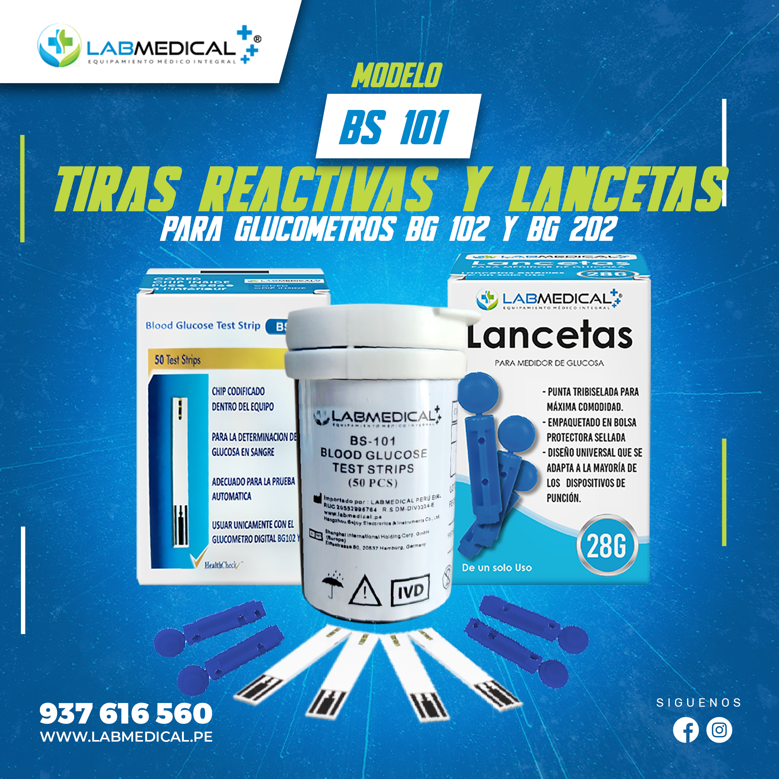 PARA GLUCOMETRO BG102 Y BG202